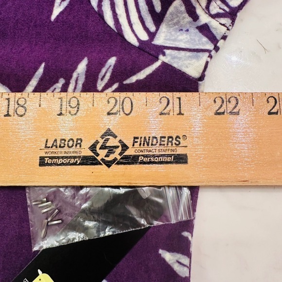 Patio Casuals Women's Purple House Midi Dress Sz M Mumu Floral Beaded Cruise New - Picture 7 of 7